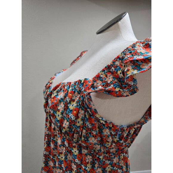 Floral Tiered Maxi Dress By English Factory Size S - Picture 10 of 12